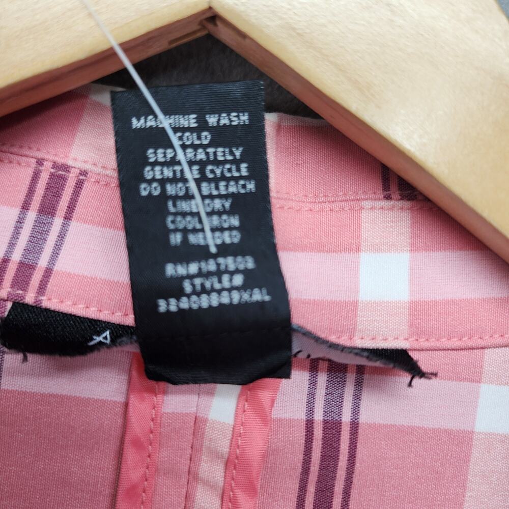 NWT Ashley Stewart Blazer Women 12 Pink Plaid Stretch Button Jacket Work Career - Picture 9 of 12